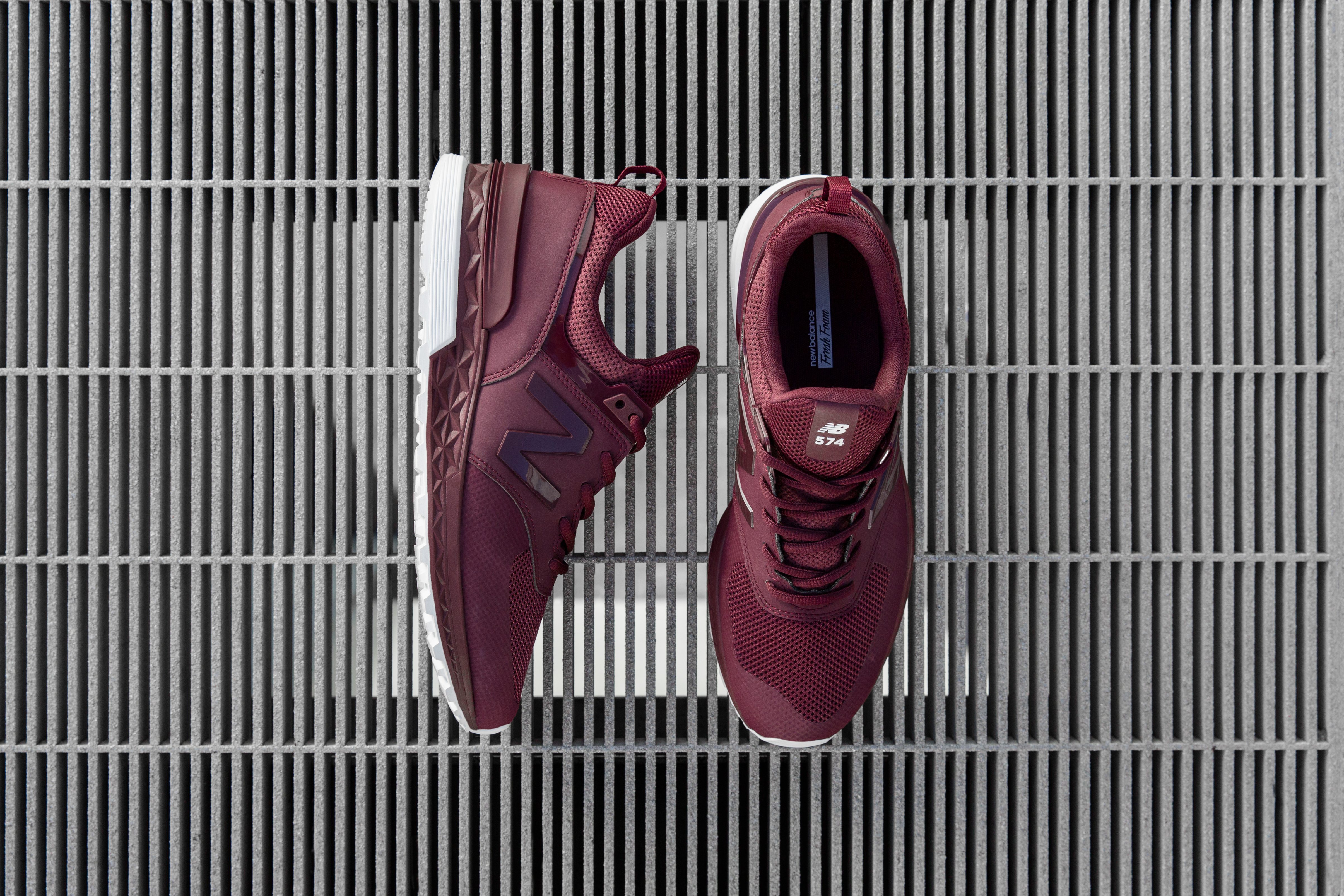 new balance 574 sport mint burgundy