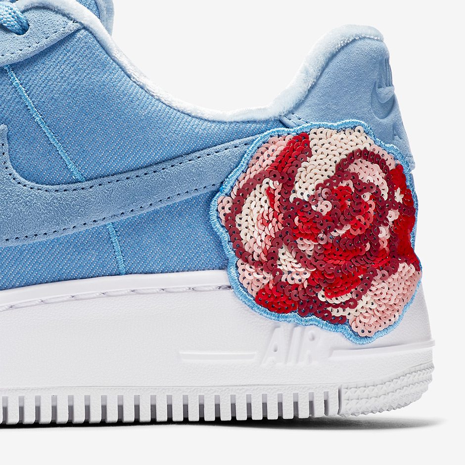 air force 1 floral sequin