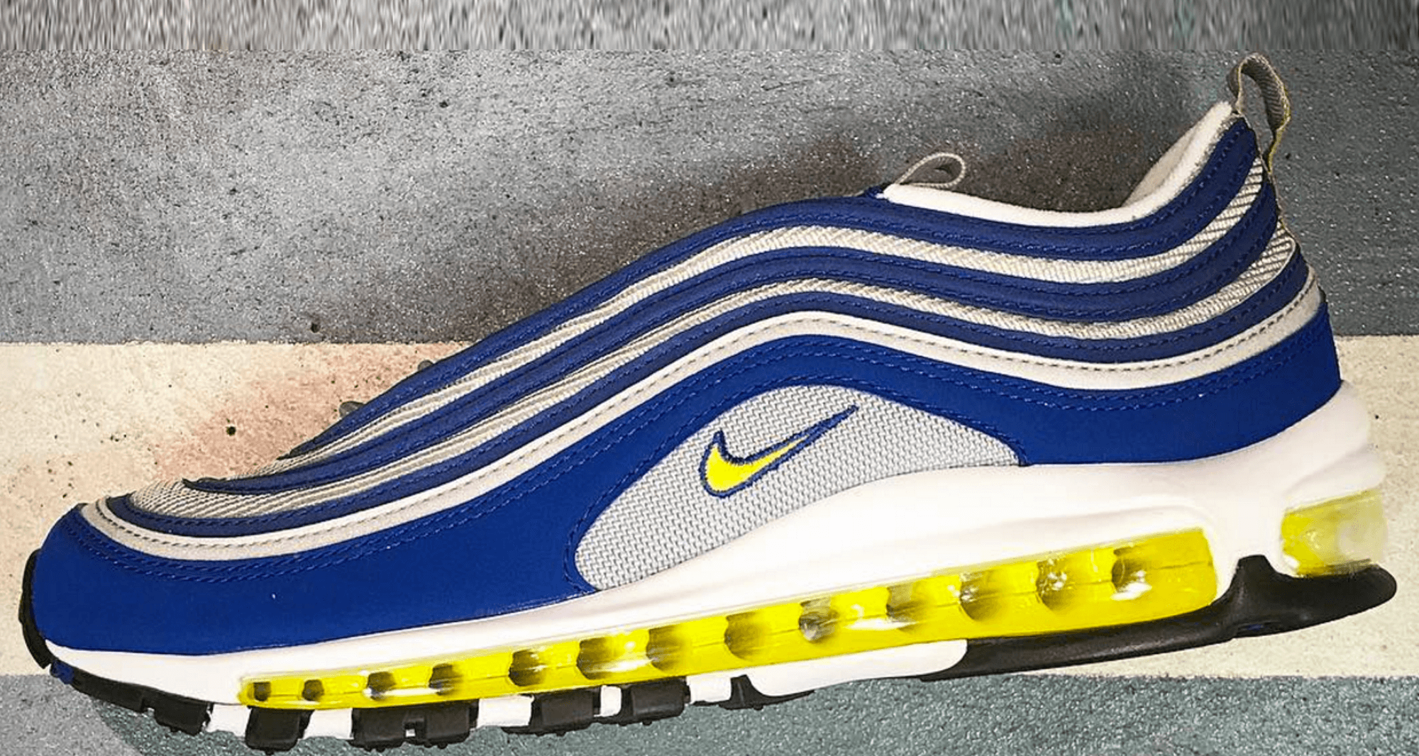 nike air max 97 yellow and blue