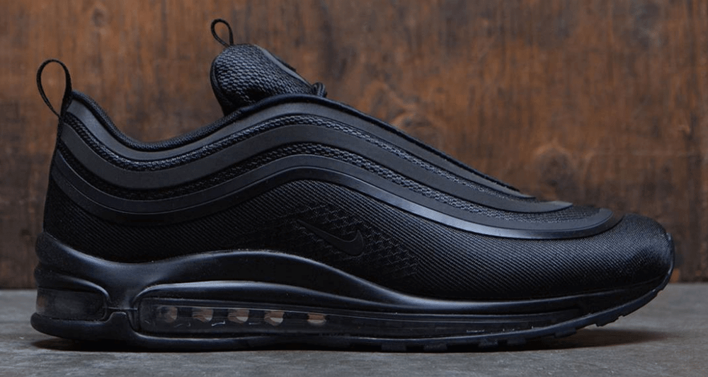 nike air max 97 ultra triple black on feet