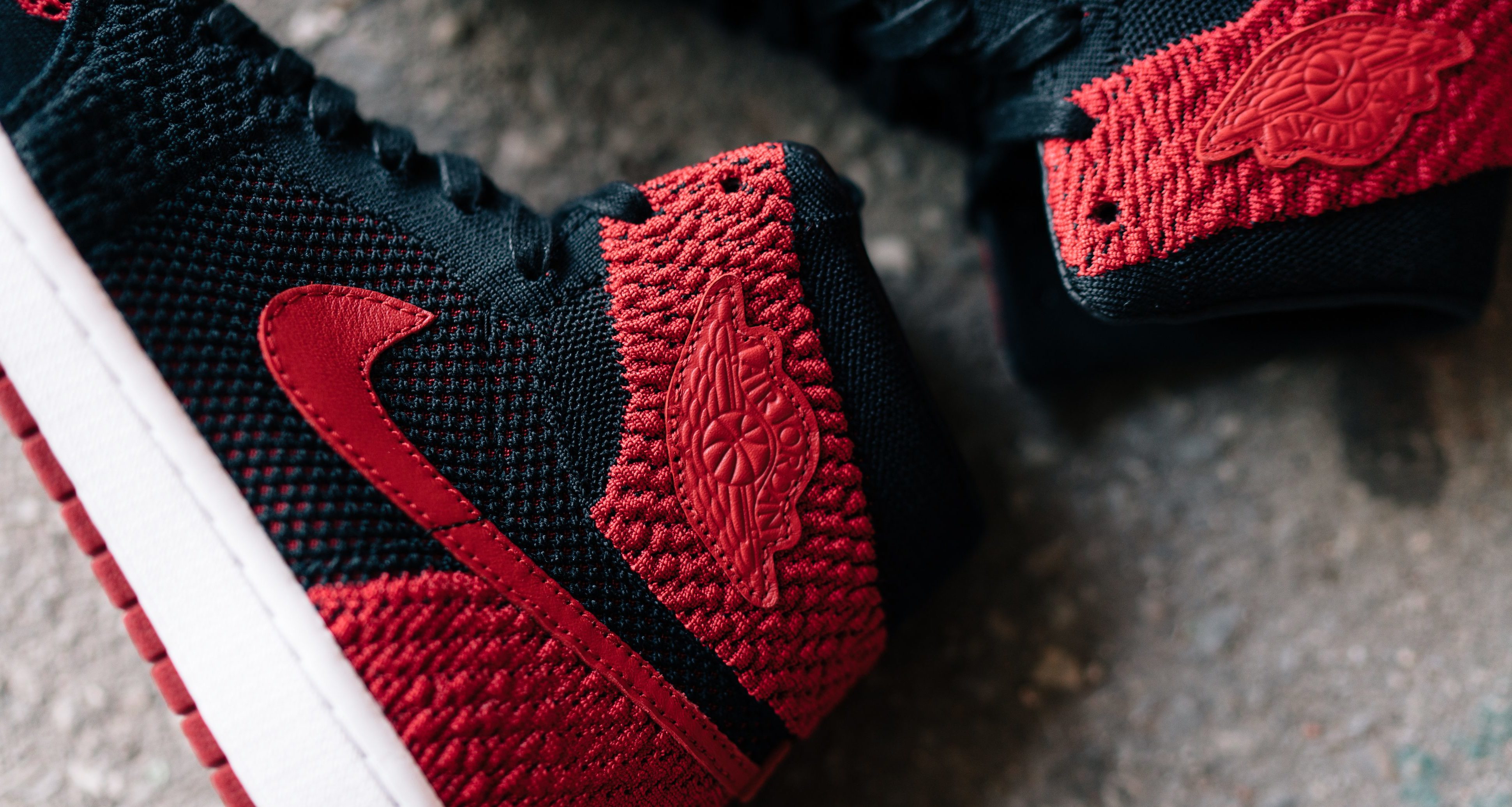 bred flyknit jordan 1