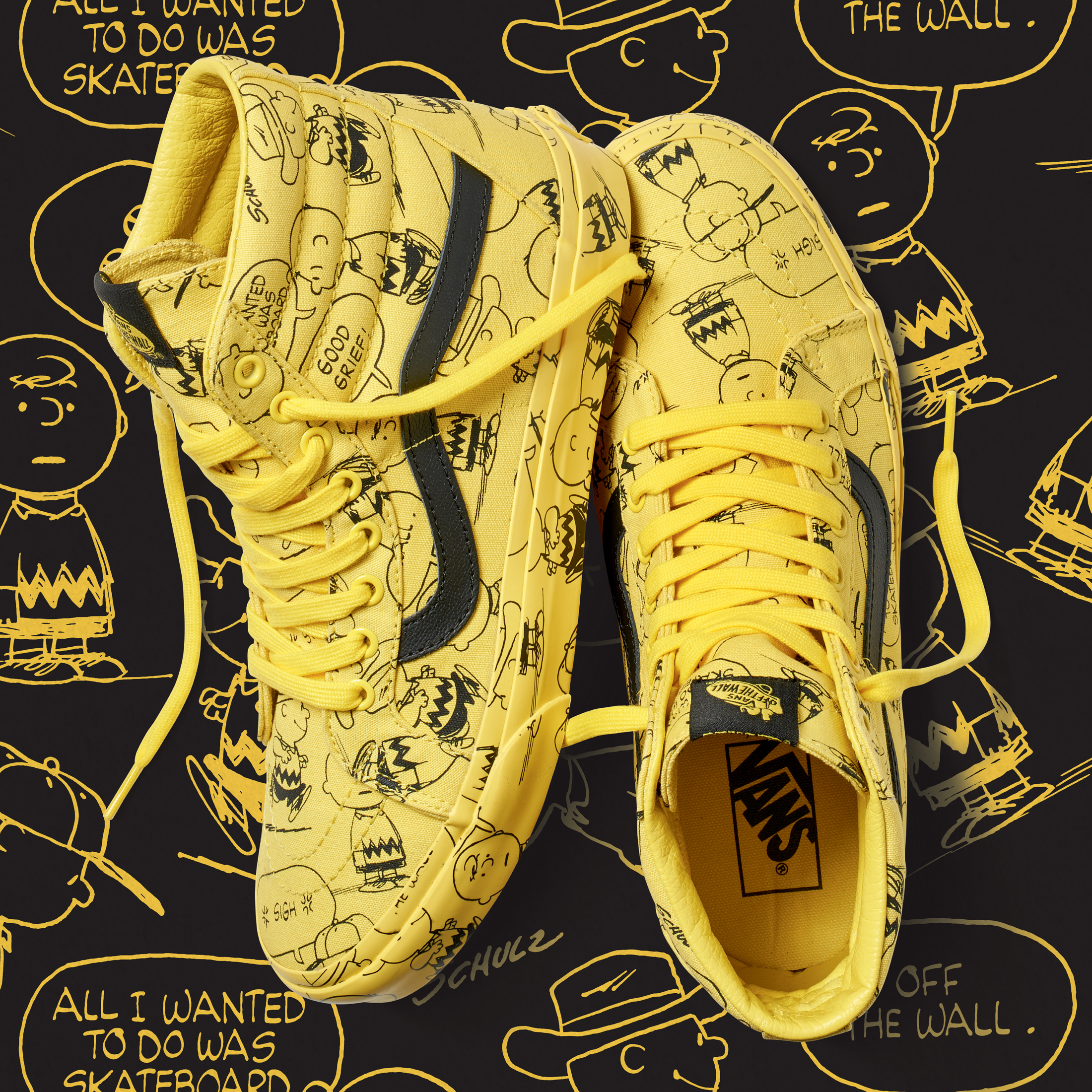 vans authentic peanuts comic strip skate shoe