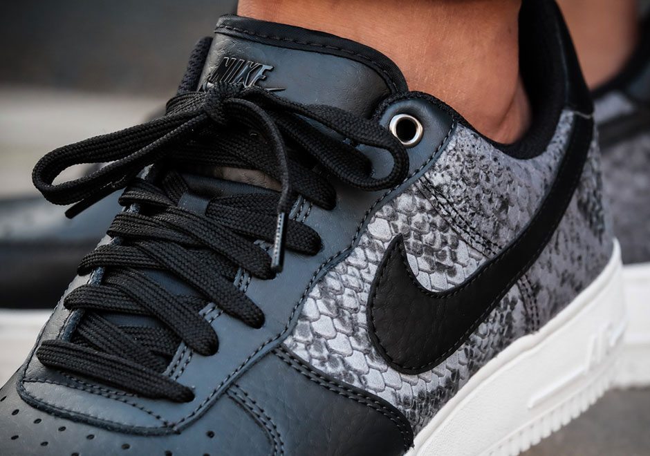 nike air force snakeskin black