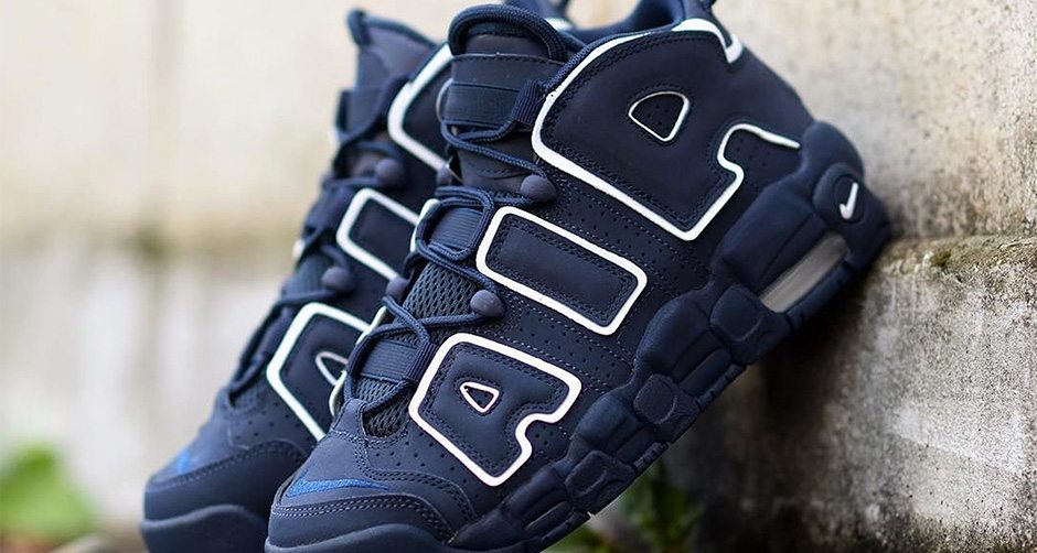 nike air uptempo dark blue