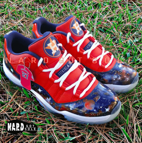 Houston Astros Custom Shoes Limited Edition AJ 11 MLB Air Jordan