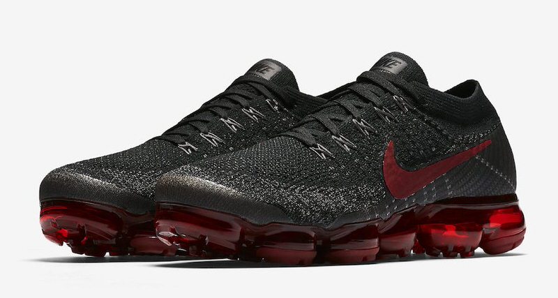 vapormax black and red