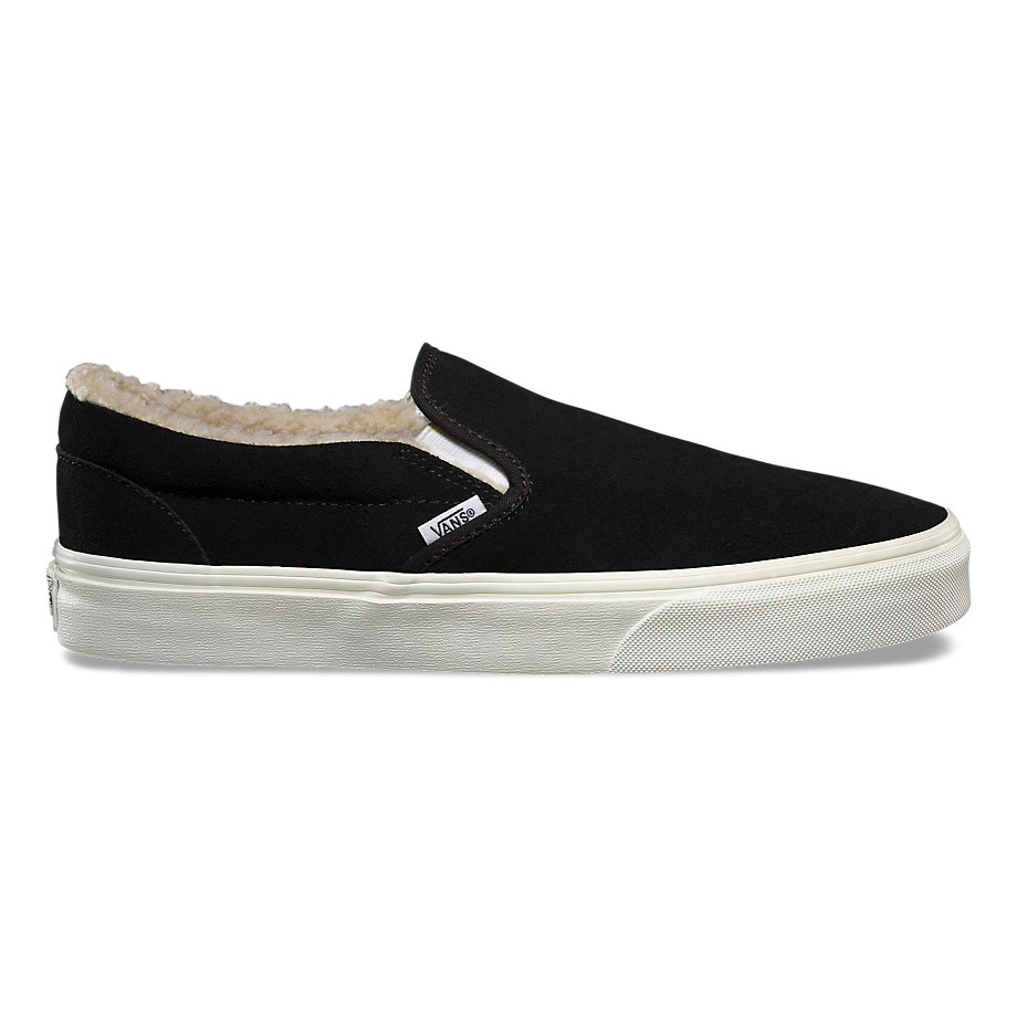 fur lined vans slip on