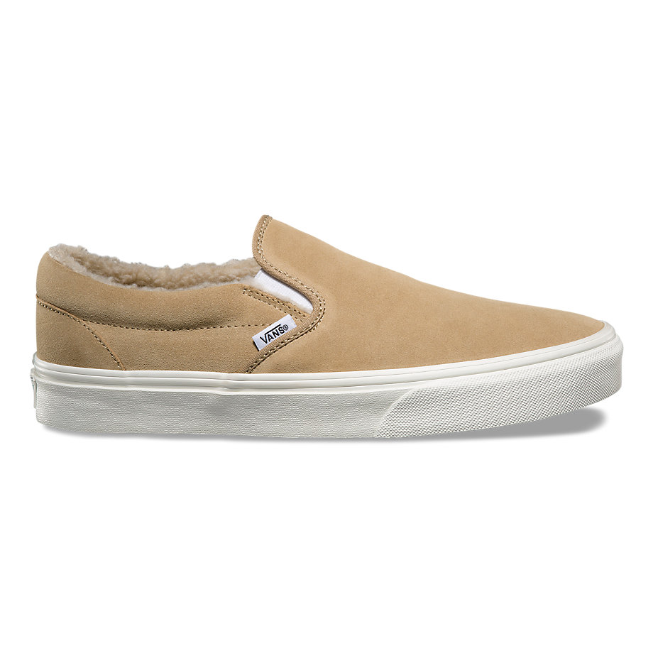 vans slip on khaki