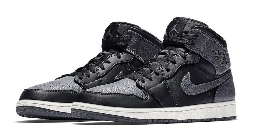 black gray jordan 1