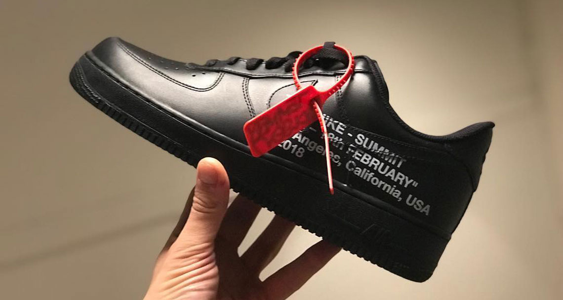 Custom AIR FORCE 1 black - OFF WHITE