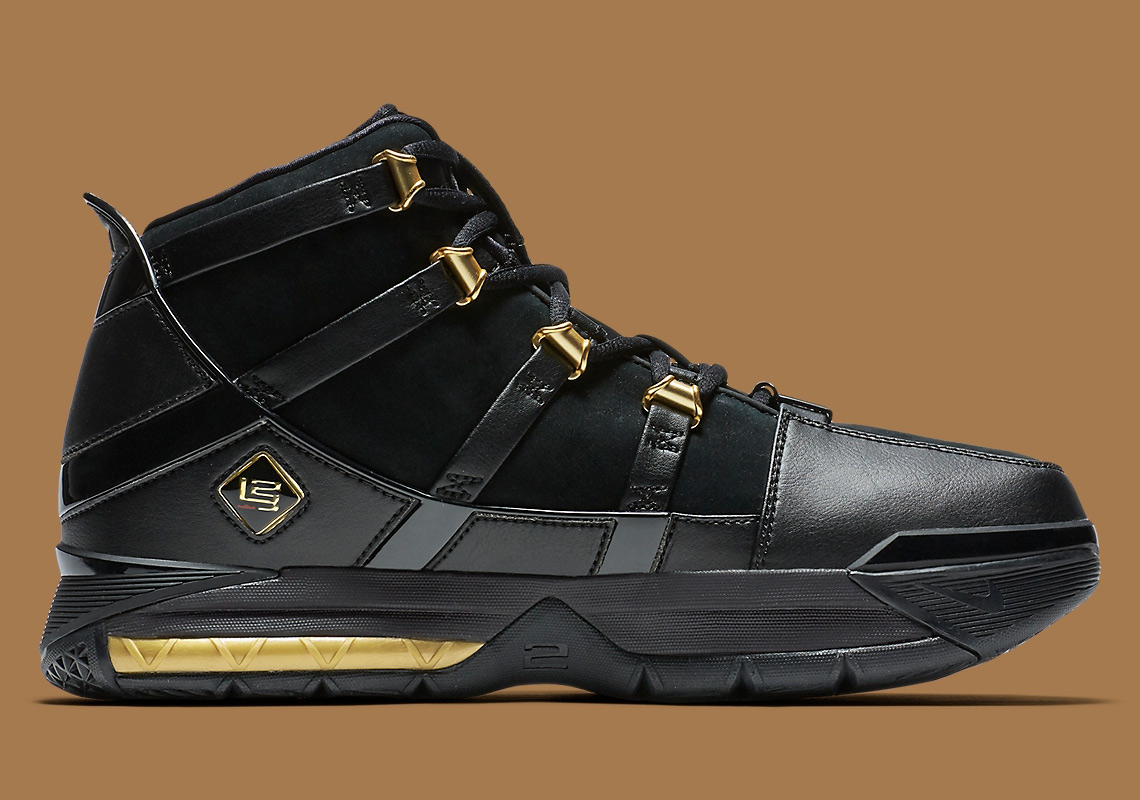 lebron james nike black and gold