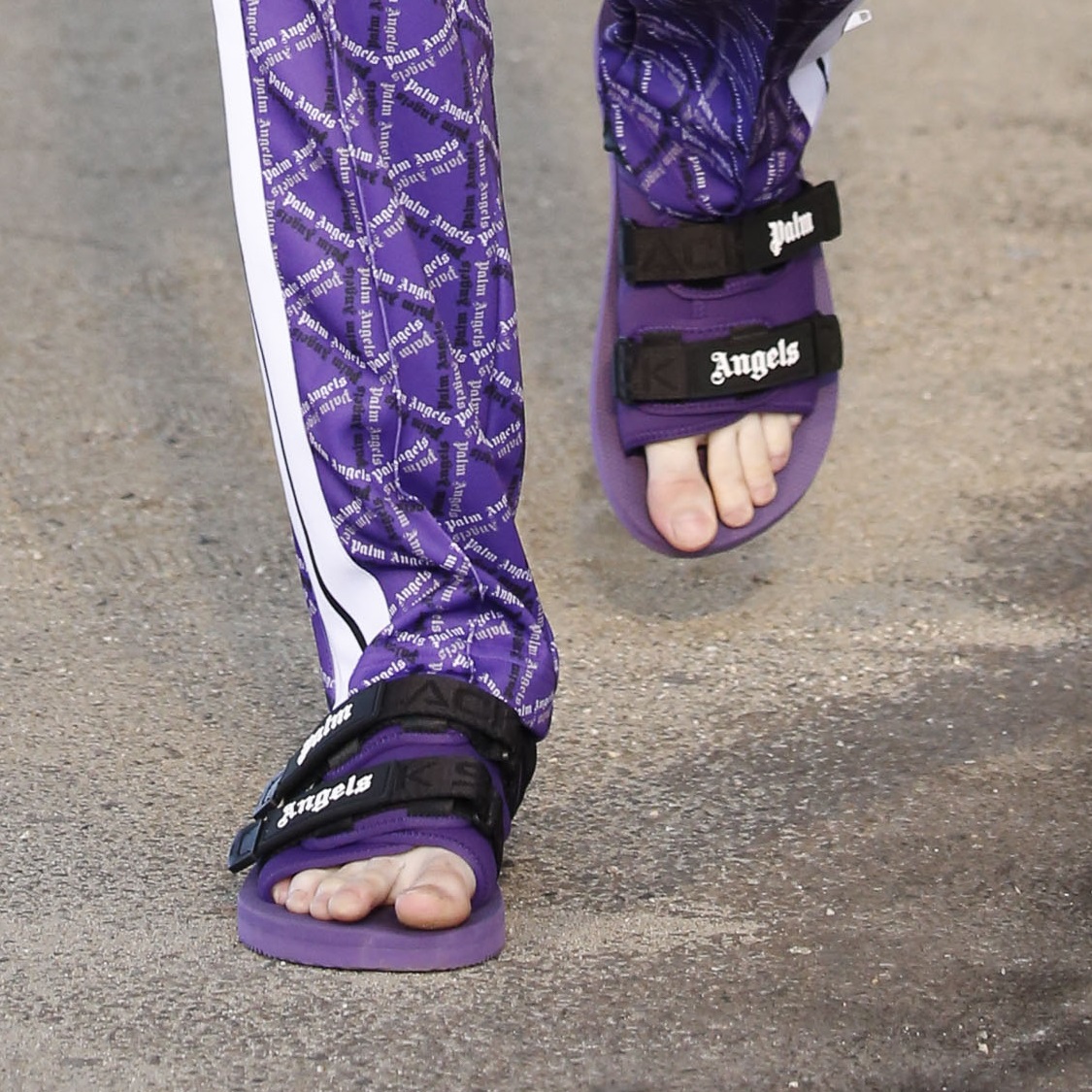 Palm Angels Suicoke Slides In Purple