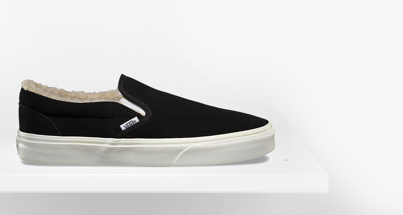 van slip on with fur