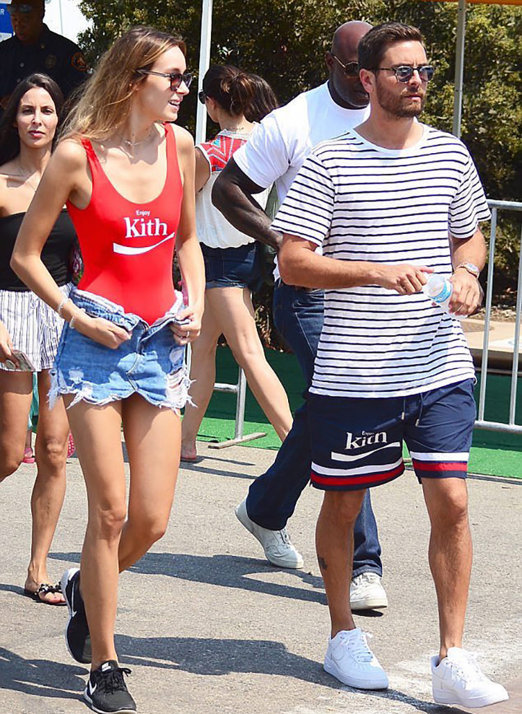 Scott Disick seems to enjoy the Coca-Cola x KITH Rockaway trunks almost as much as his all-white Air Force 1's.