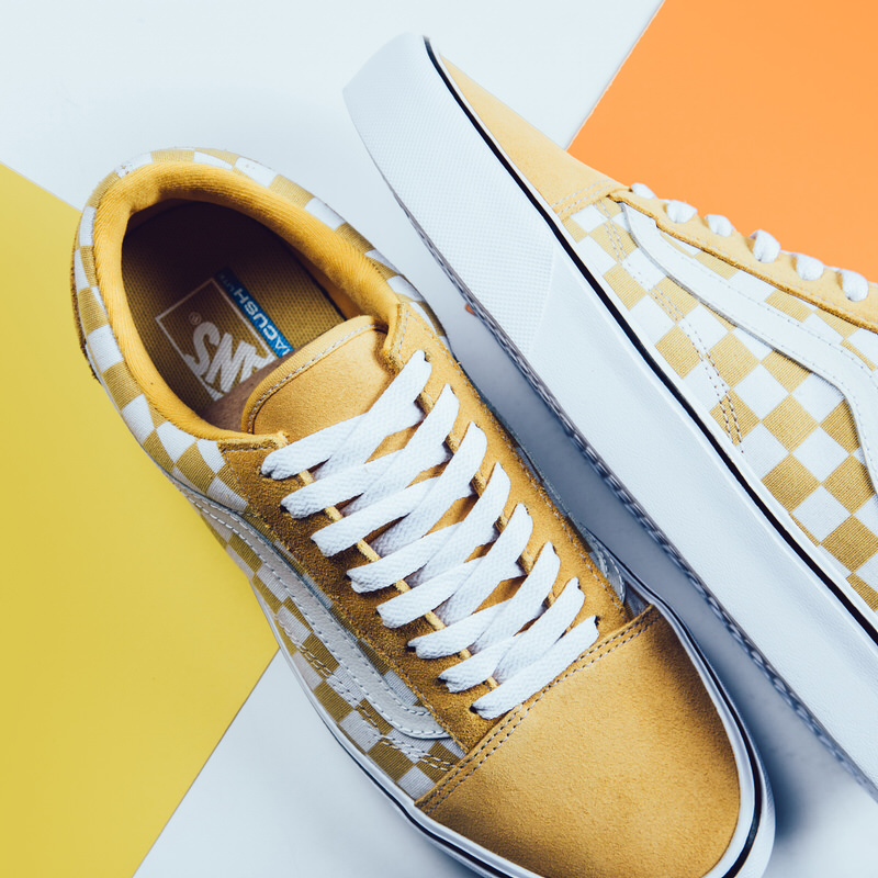 vans ochre checkered