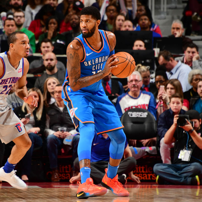 Paul George Laced Up an Orange Nike PG2 Nice Kicks