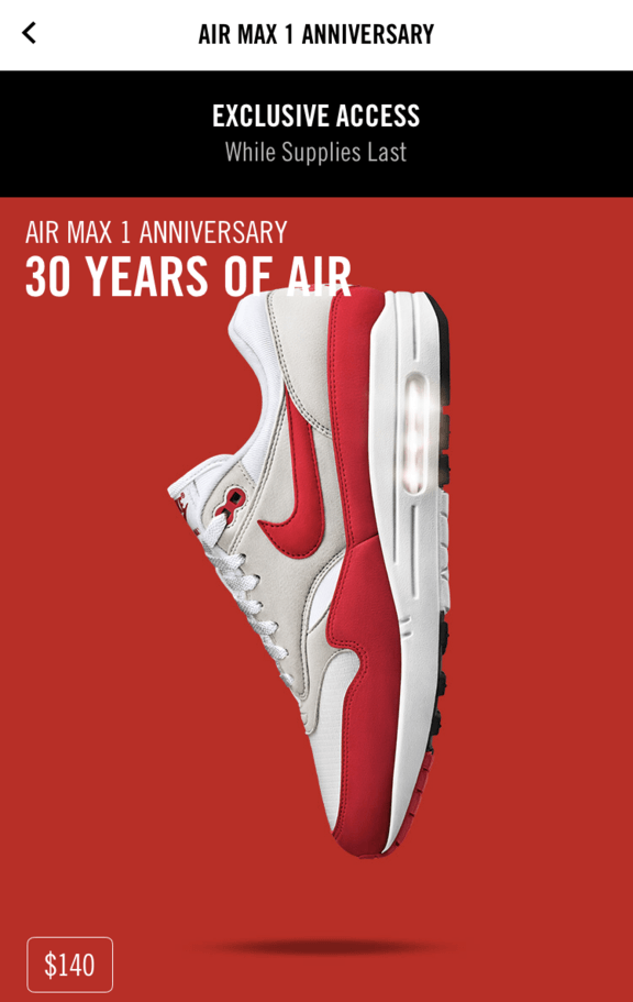 Nike Air Max 1 Anniversary "Sport Red"