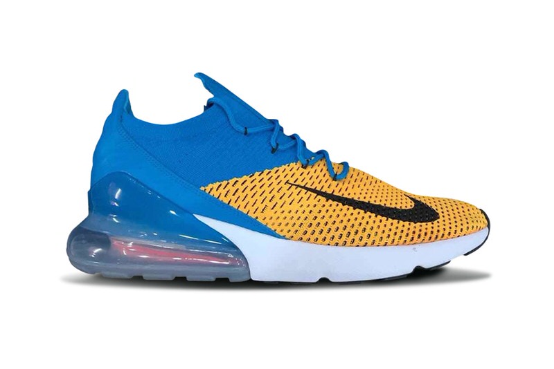 Unisex Nike Air Max 270 Flyknit Phillippines White Yellow Blue Ah6789 105 Men S Women S Running Shoes Nike Air Max Nike Air Air Max 270
