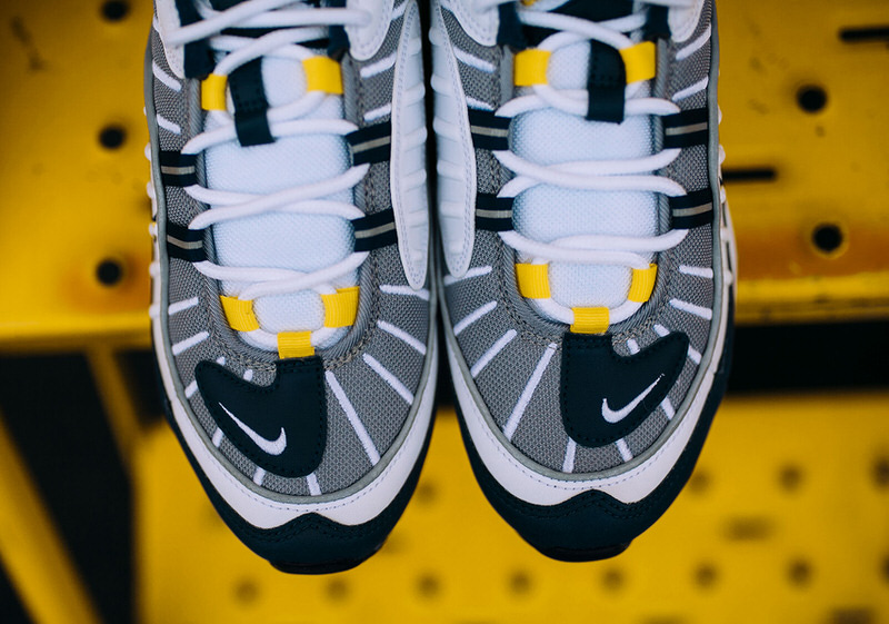 Nike Air Max 98 White Tour Yellow Nice Kicks