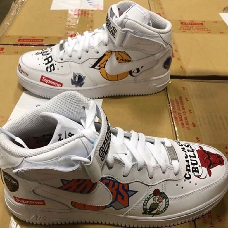 nike air force 1 mid x supreme x nba