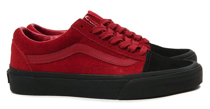 vans old skool red suede