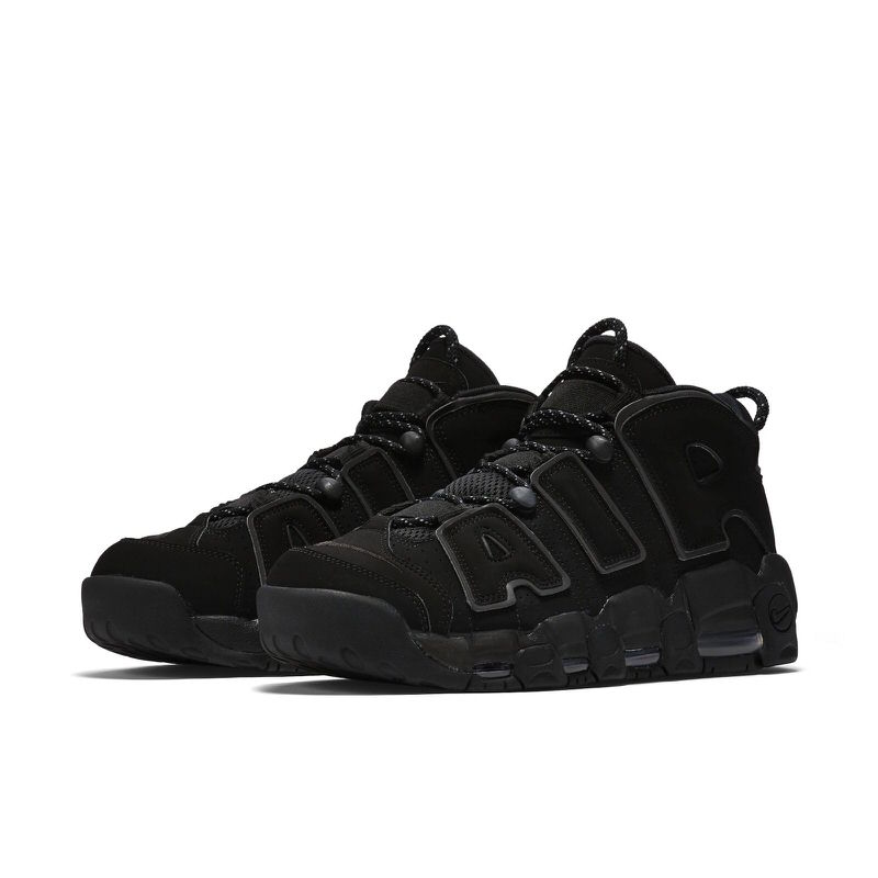 nike air more uptempo black reflective