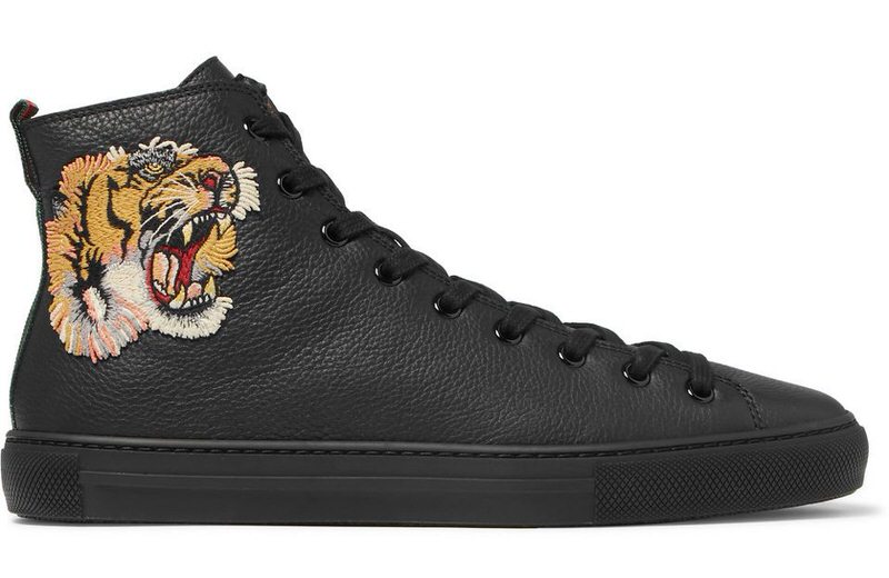Gucci Major Tiger Appliquéd Sneakers