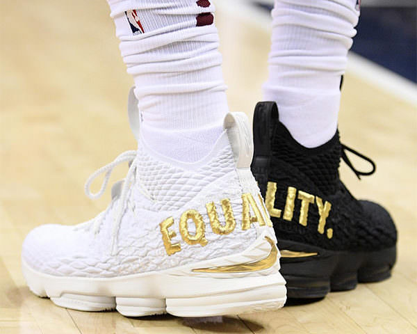 lebron 15 equality white and gold