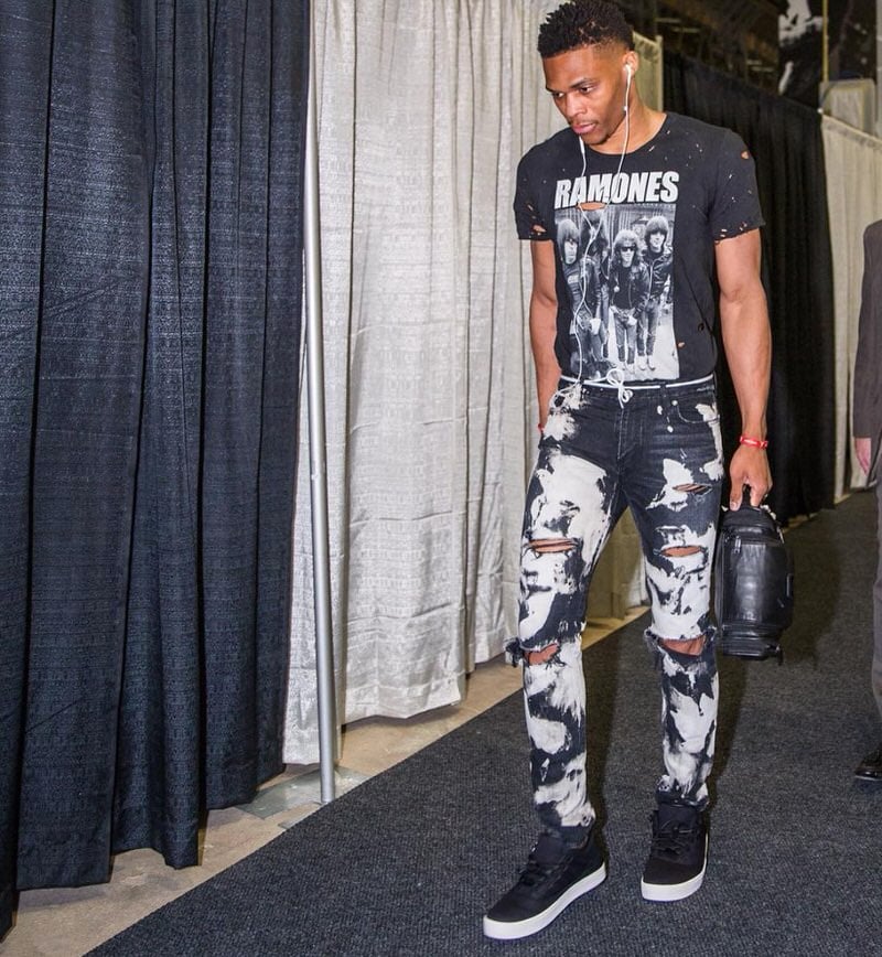 Russell Westbrook didn't just bring back a vintage tee. He brought The Ramones' entire influence in style back into the trend.