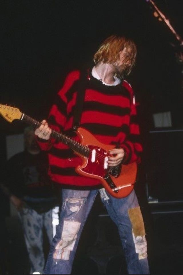 How many times have you seen the Freddy Krueger sweater replicated? And how 'bout those patchwork jeans? This look was way ahead of its time.