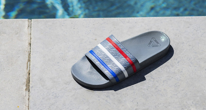 palace x adidas slides