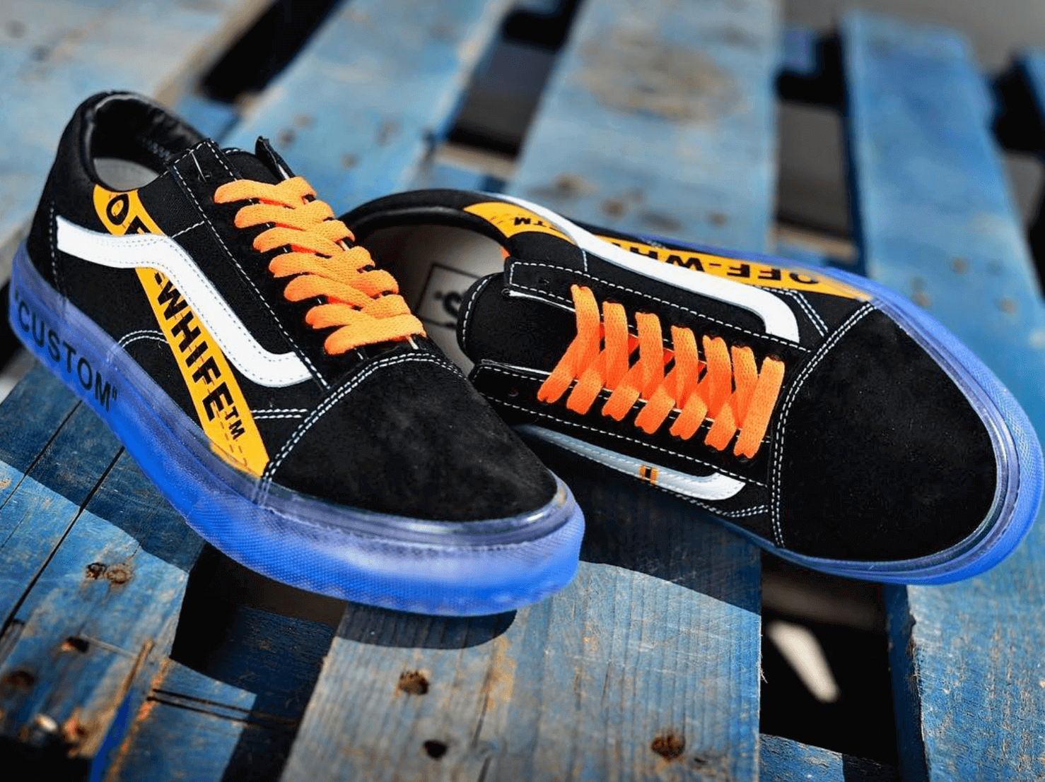 Klappe ønske Datum Off-White Inspiration Makes for Awesome Old Skool Custom | Nice Kicks