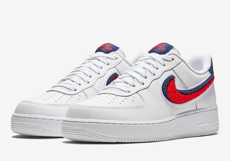 Nike air force 1 low chenille white hotsell