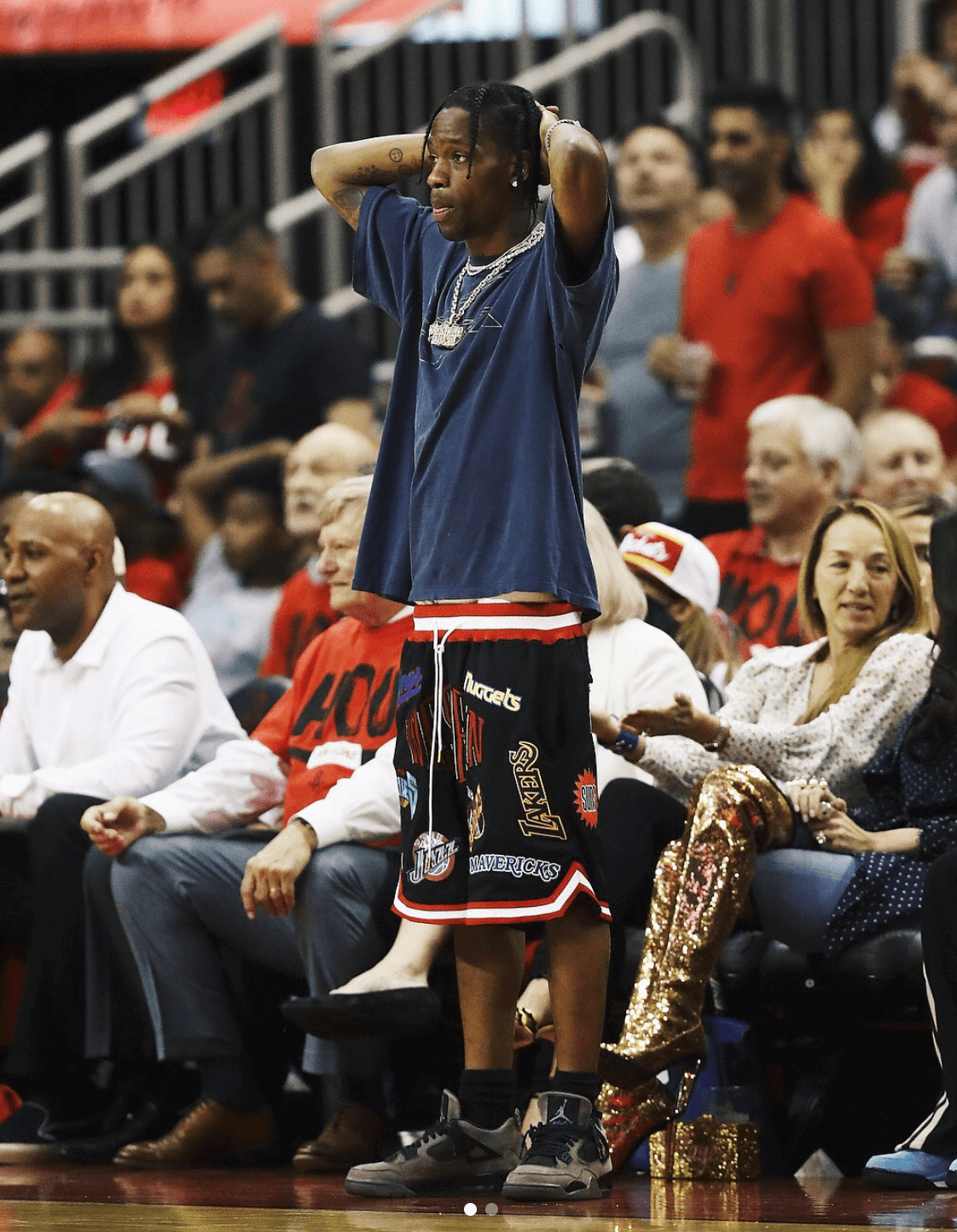 michael jordan wearing travis scott