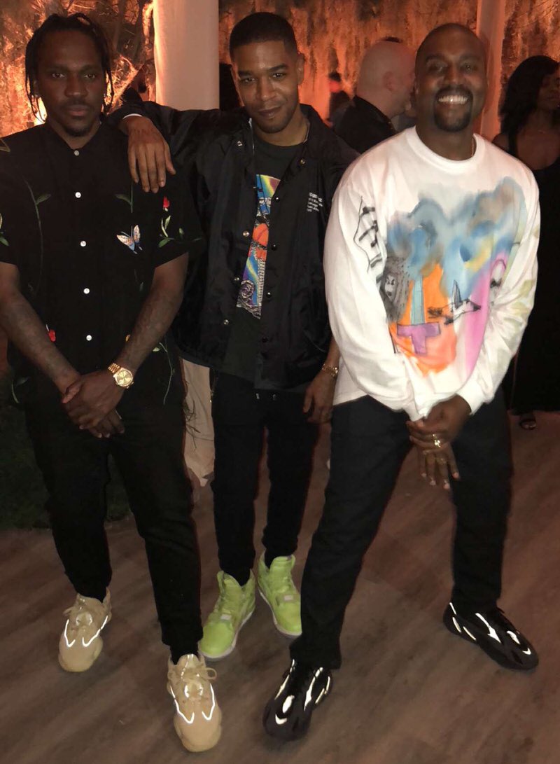 kanye wearing yeezy 700