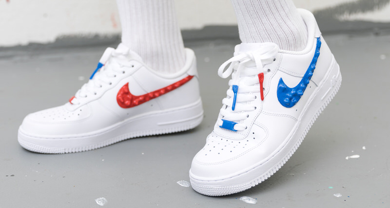 air force 1 dripping swoosh red