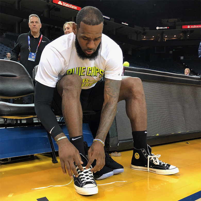 LeBron James Dons "Bootleg" Chucks with Nike Swoosh from Chinatown Market | Nice