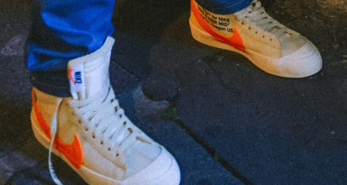 Nike blazer mid deals off white orange