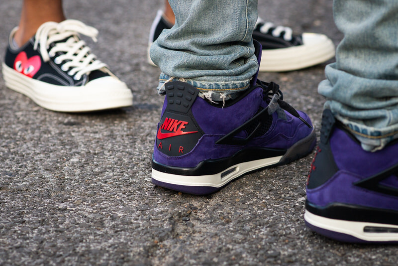 Air Jordan 4 Retro Suede Sneakers in Purple - Nike