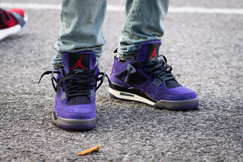 Air Jordan 4 Retro Suede Sneakers in Purple - Nike