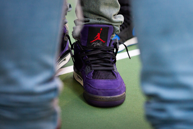 Travis Scott x Air Jordan 4 Purple Suede Closer Look Nice Kicks