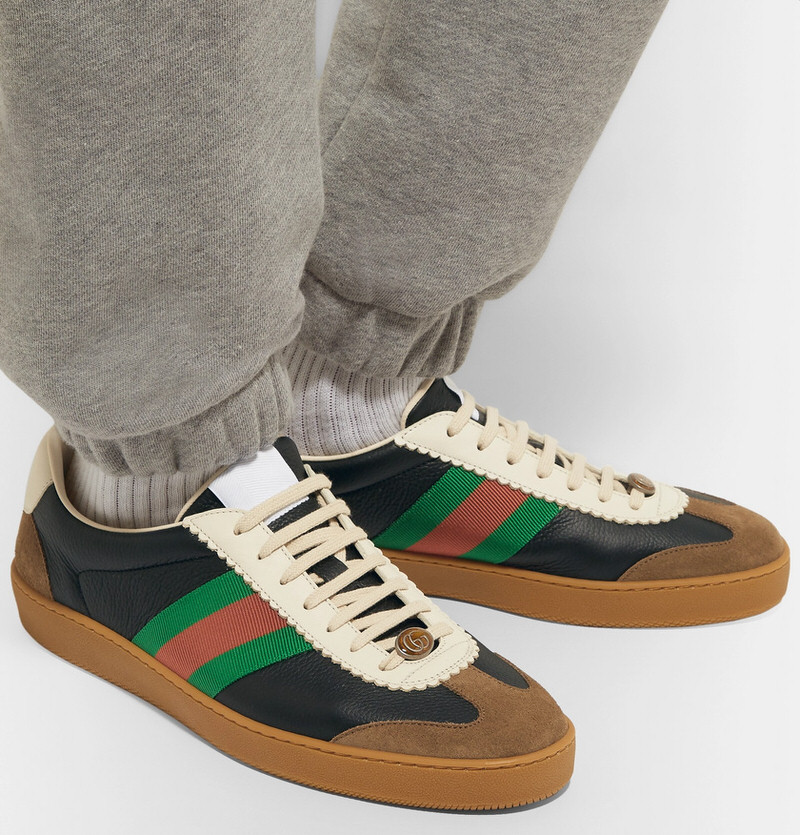 Gucci Nylon and Suede Sneakers