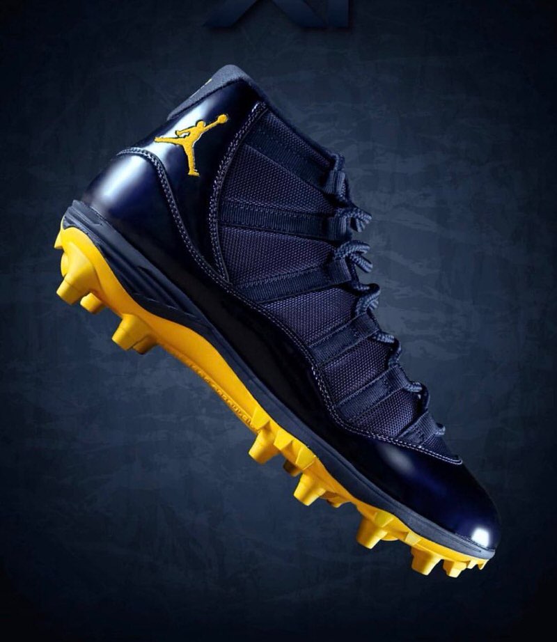 Air Jordan 11 "Michigan" PE Cleats