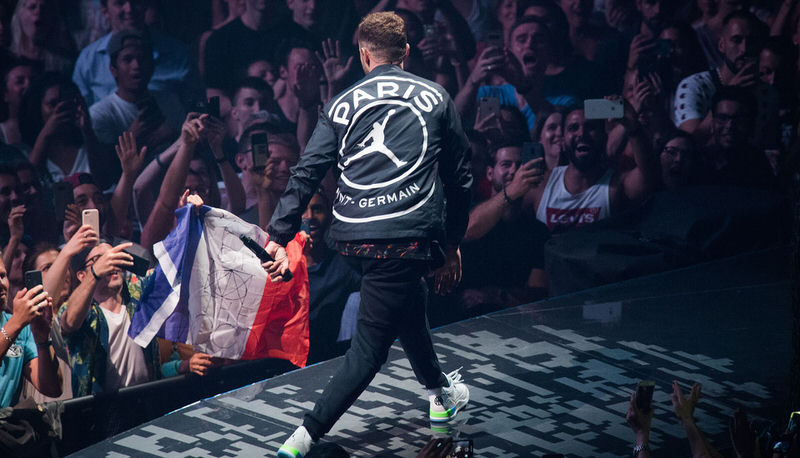 Justin Timberlake in PSG x Jordan Brand Coaches Jacket