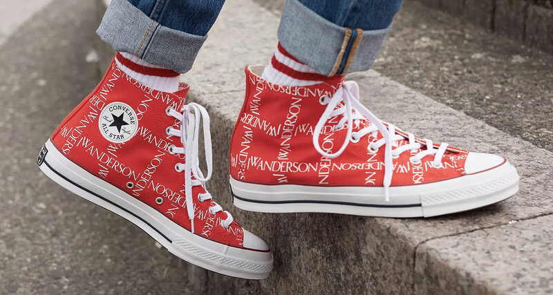 jw anderson red converse