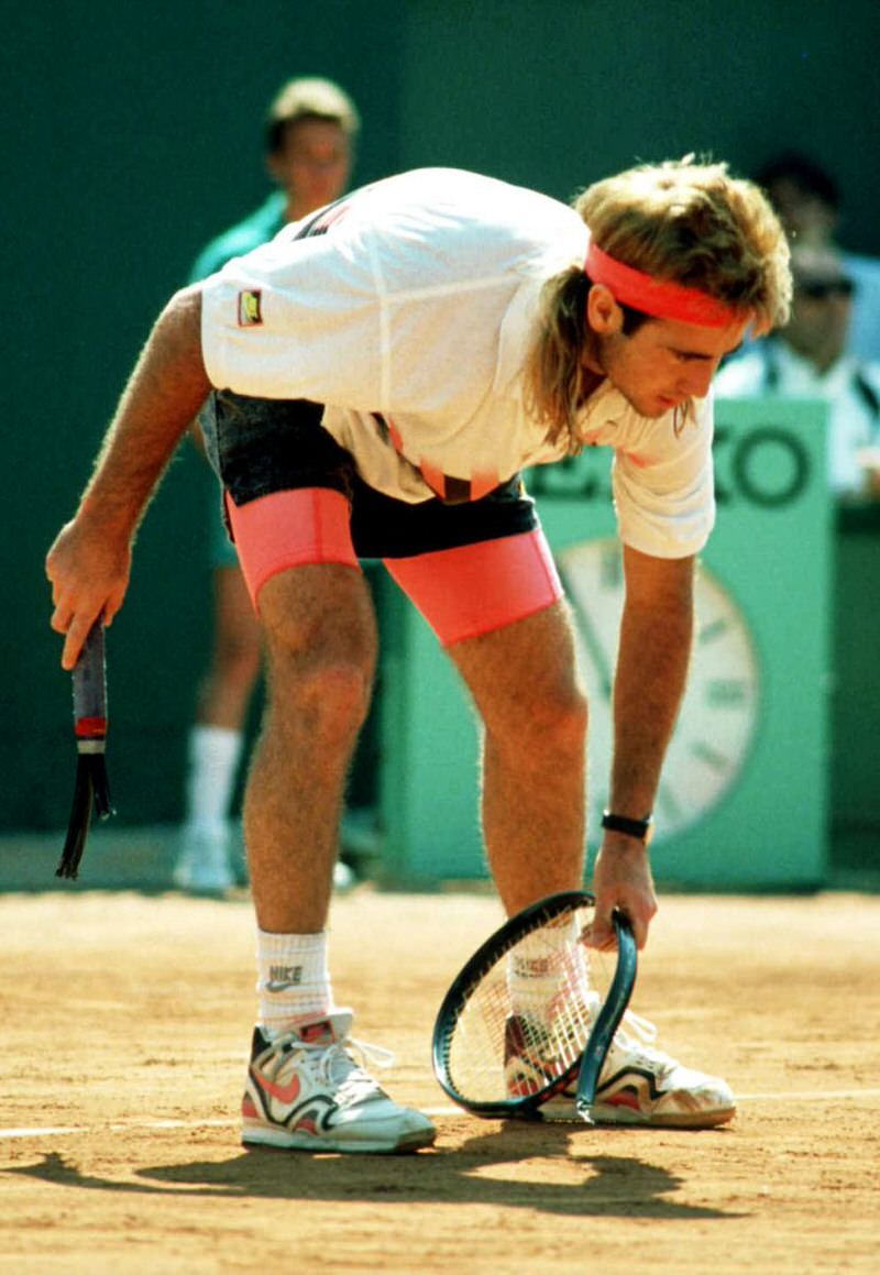 Drawing the line between bold and gaudy. Agassi's style was smashing.