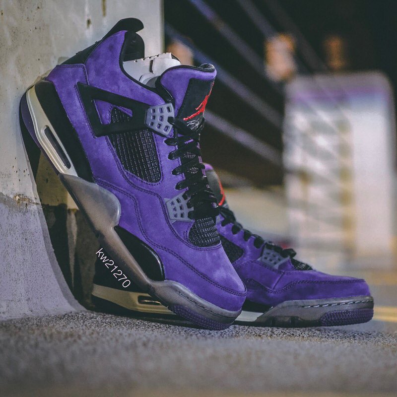 travis scott jordan 4 purple