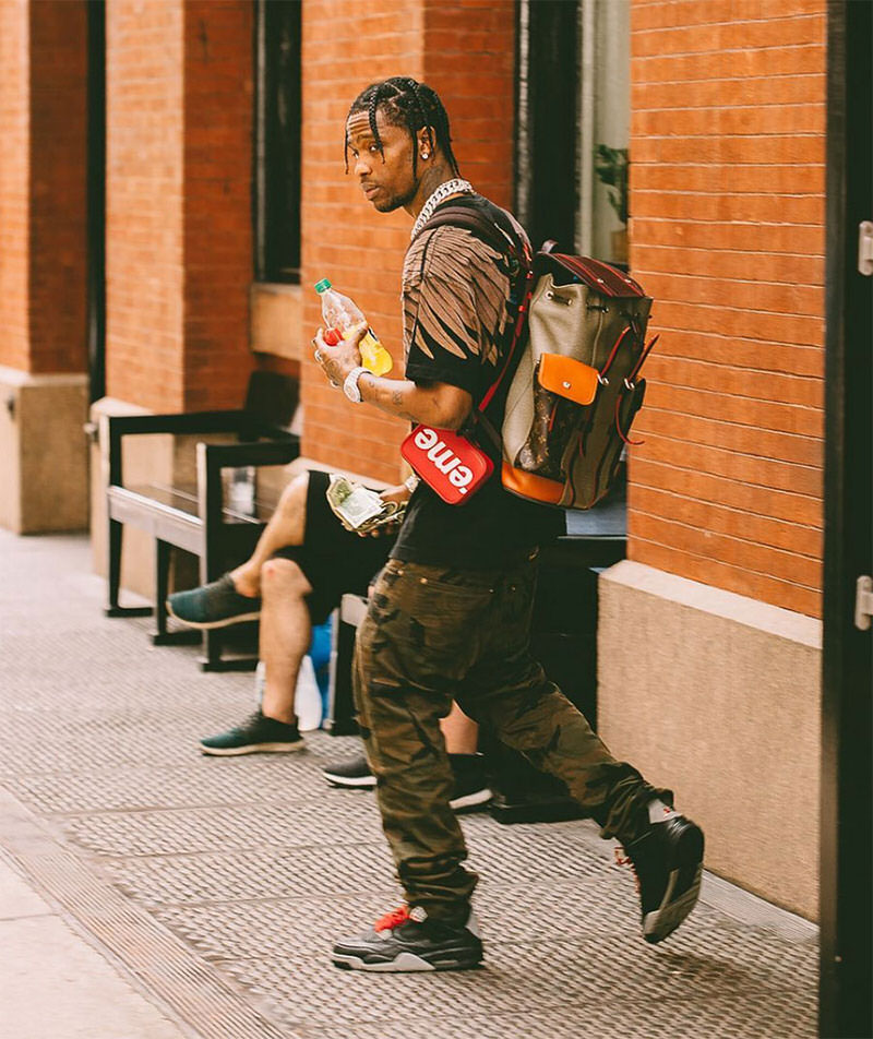 travis scott wearing backpack