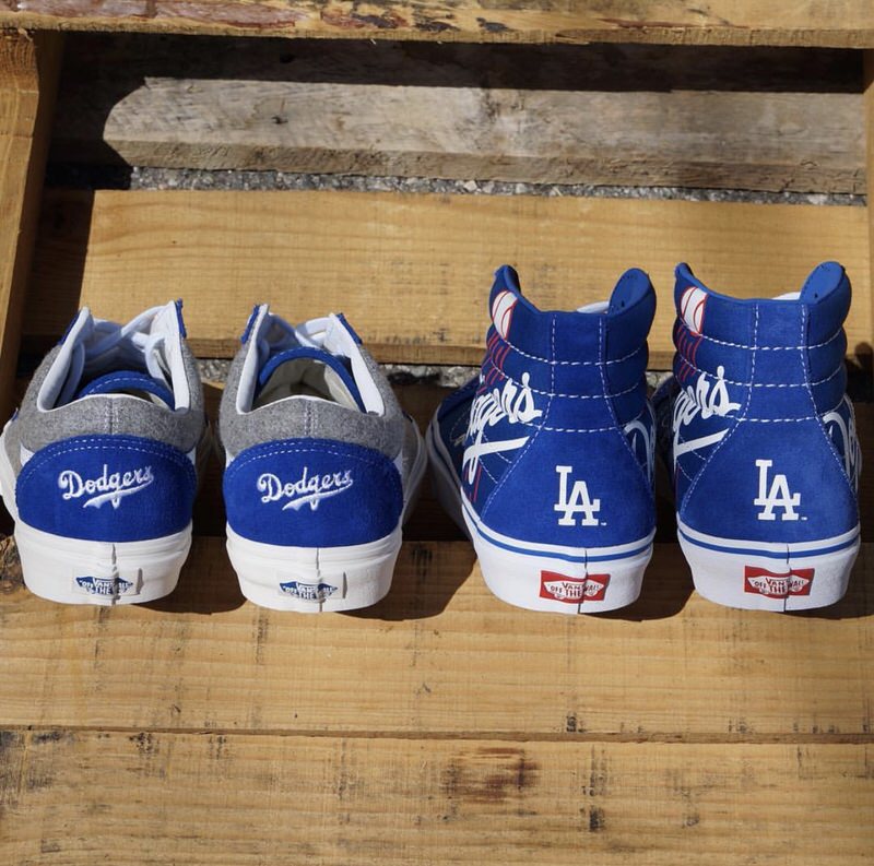 dodgers vans old skool wool