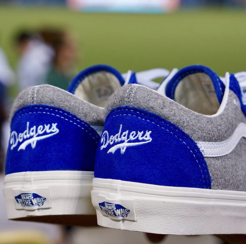 dodgers vans old skool wool